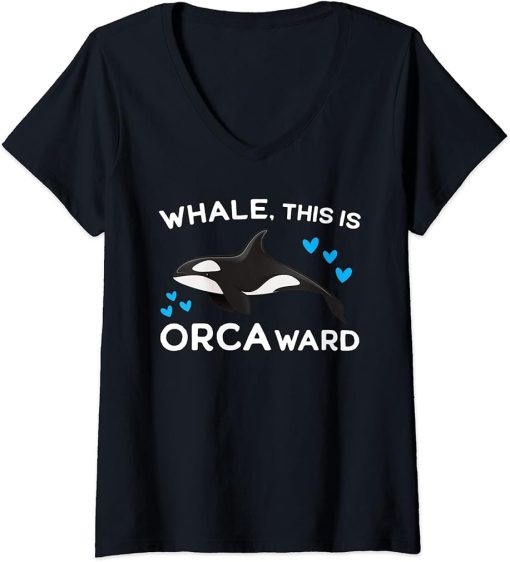 Womens Whale, this is Orca ward Orca V-Neck T-Shirt